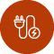 orange icon - electrical cords and plugs